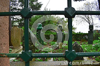 Istanbul, Beykoz - YuÅŸÃ¢ Tepesi / November 2018. Hz. YÃ¼ÅŸa - YÃ¼ÅŸa Tepesi old cemetery. islamic tombstones. Stock Photo